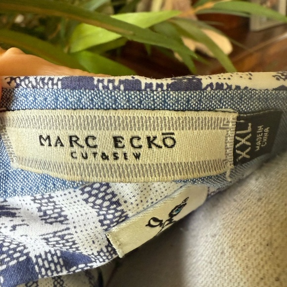 Marc Echo Cut and Sew men’s long sleeve casual button-down shirt XXL cotton 100% - Picture 4 of 9